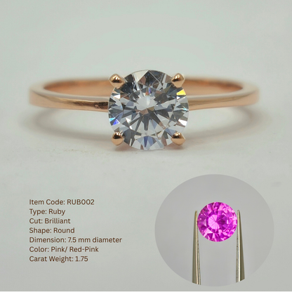 14K 4-Pronged Ruby Ring