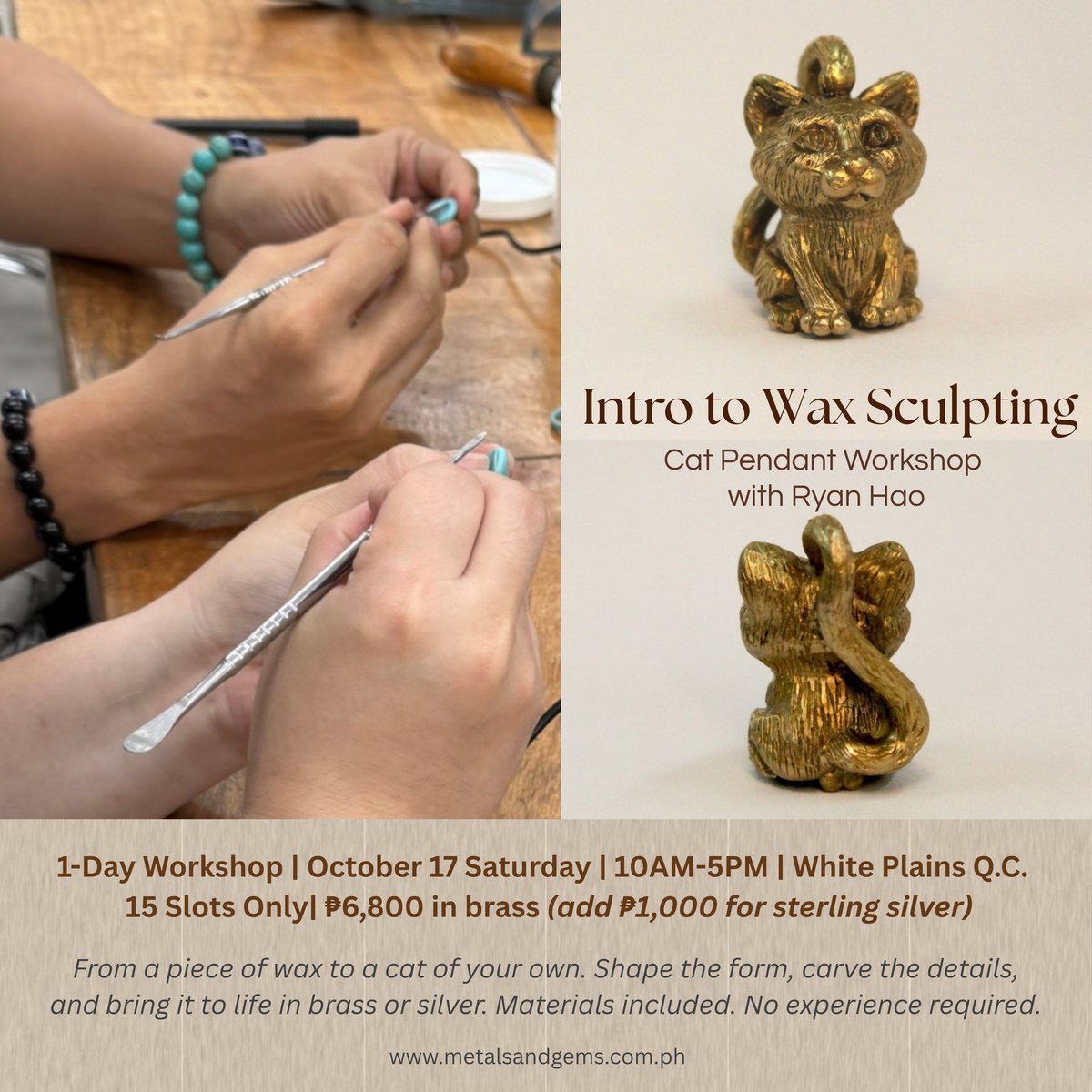 Intro To Sculpting - Cat Pendant Workshop