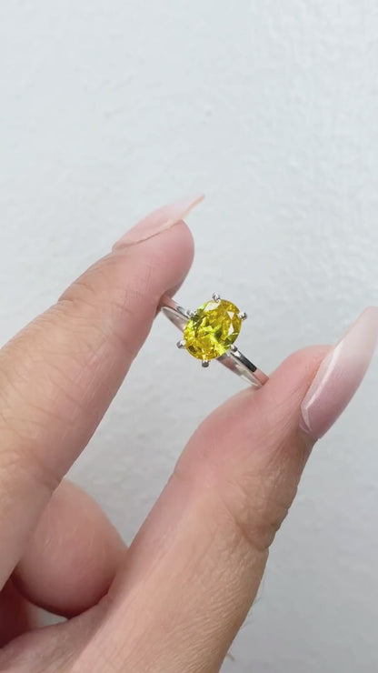 14K 6-Pronged Citrine Ring