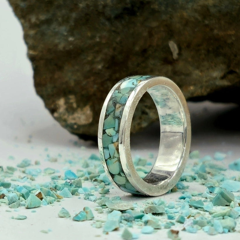 Geometric Inlay Ring Stone Inlay Ring Workshop – Metals & Gems Jewelry Studio